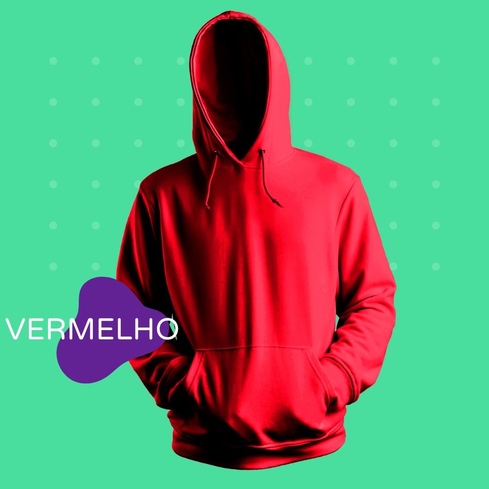 moletom blusa canguru personalziado empresa casal vermelho